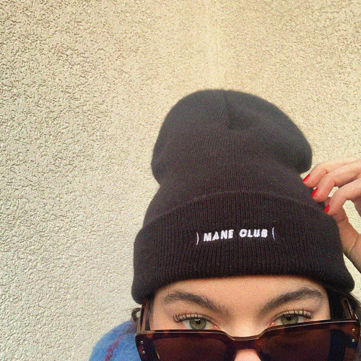 MANE CLUB BEANIE: BLACK