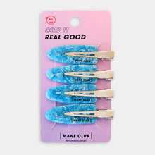 Load image into Gallery viewer, CREASELESS HAIR CLIP SET: BLUE