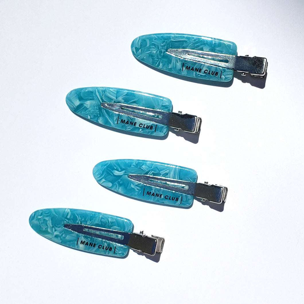 CREASELESS HAIR CLIP SET: BLUE