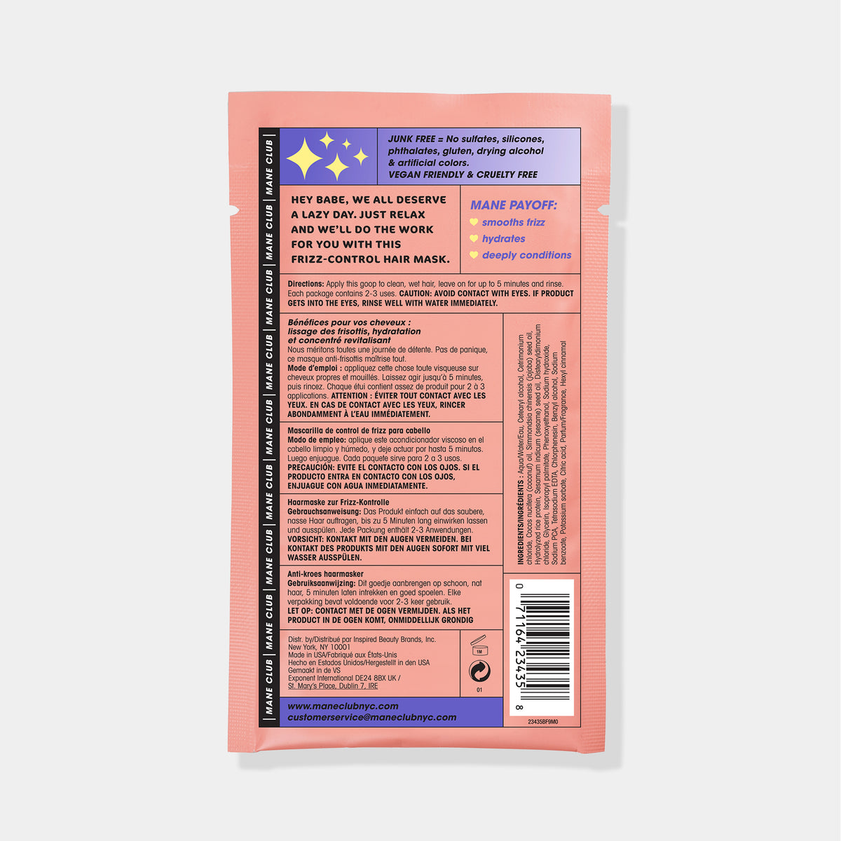 Expert Procrastinator Hair Mask for Frizzy Hair Mane Club NYC